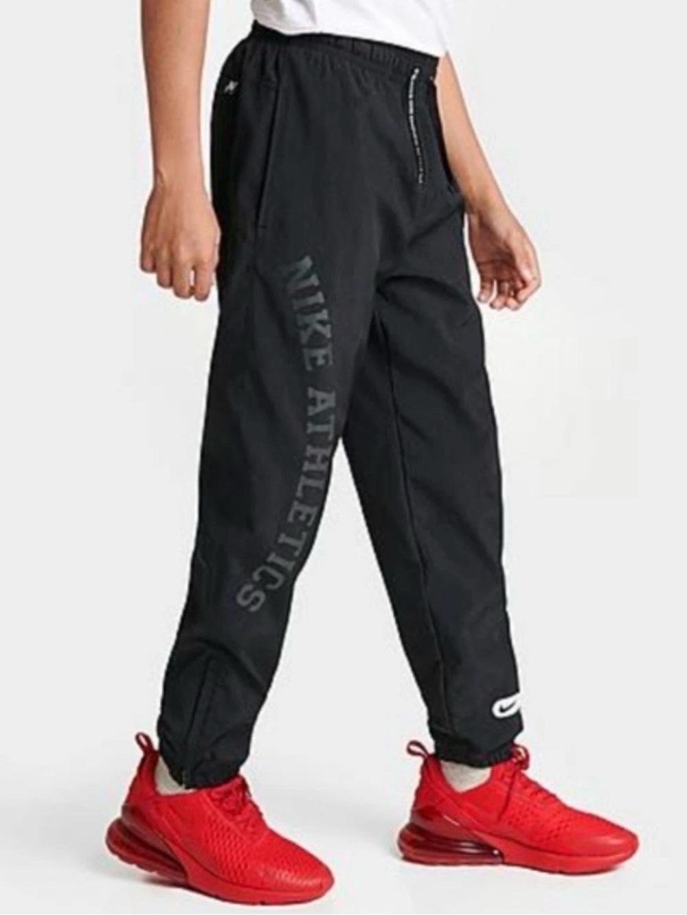 Nike Repel Youth Athletic Loose Fit Woven Training Pants Black Size Medium